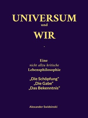 cover image of Universum und wir